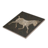  zebra met paisleyontwerp tegeltje (Zijkant)