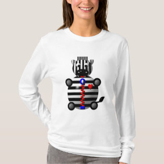 Zebra met ritssluiting t-shirt