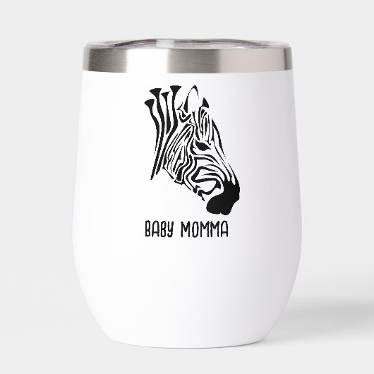 Zebra met Twisted Black Stripes (Achterkant)