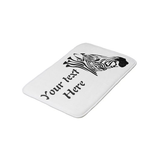 Zebra met Twisted Black Stripes Badmat (Gekanteld)