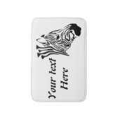 Zebra met Twisted Black Stripes Badmat (Voorkant Verticaal)