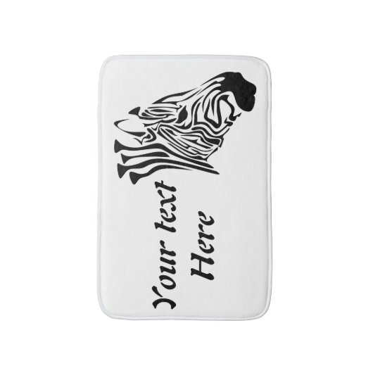 Zebra met Twisted Black Stripes Badmat (Voorkant Verticaal)