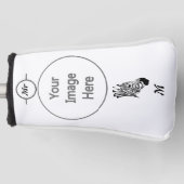 Zebra met Twisted Black Stripes Golfheadcover (Voorkant)