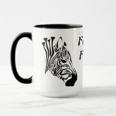 Zebra met Twisted Black Stripes Mok (Links)