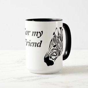 Zebra met Twisted Black Stripes Mok