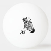 Zebra met Twisted Black Stripes Pingpongballen (Voorkant)