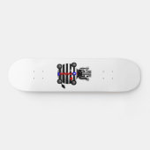 Zebra met Zipper Skateboard (Horizontaal)