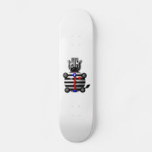 Zebra met Zipper Skateboard (Voorkant)