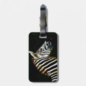 Zebra met zwarte en witte strepen in Afrika Bagagelabel (Achterkant verticaal)
