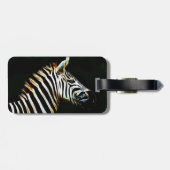 Zebra met zwarte en witte strepen in Afrika Bagagelabel (Achterkant horizontaal)