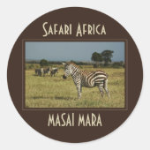 Zebra migration faune autocollants safari (Devant)