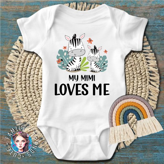 Zebra Mijn Mimi houdt van me Romper