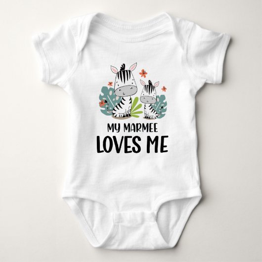 Zebra Mijn Oma Houdt Van Mij Romper (Voorkant)