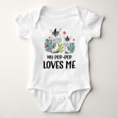 Zebra Mijn Oom-papa Houdt Van Mij Romper (Voorkant)