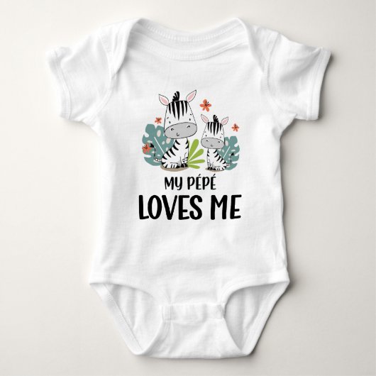 Zebra Mijn Opa Houdt Van Mij Romper (Voorkant)