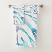 Zebra moderne Imprimer Glam Bleu Violet Parties sc (En situation)