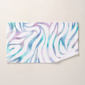 Zebra moderne Imprimer Glam Bleu Violet Parties sc (Serviette à main)