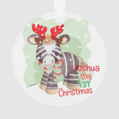 Zebra, mon premier ornement de Noël (dos)