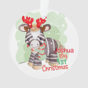 Zebra, mon premier ornement de Noël