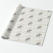 Zebra Monkey Balloon Party gift wrapping paper Cadeaupapier (Uitgerold)