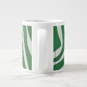 Zebra Monogram Groen en Witte Druk Jumbo Beker (Achterkant)