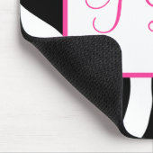 Zebra Monogram Mousepad Muismat (Hoek)