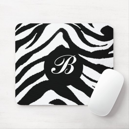 zebra-monogram, muismat (Met muis)