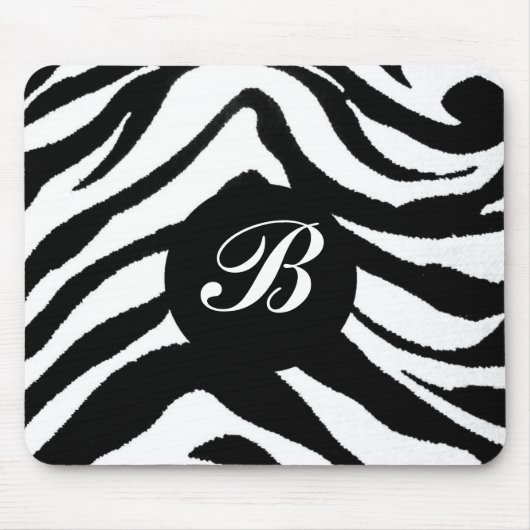 zebra-monogram, muismat (Voorkant)