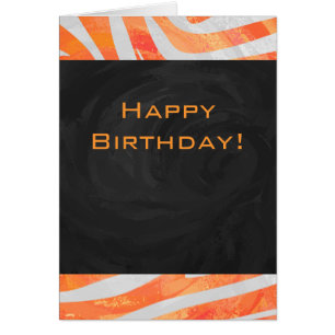 Zebra Monogram orange et blanc