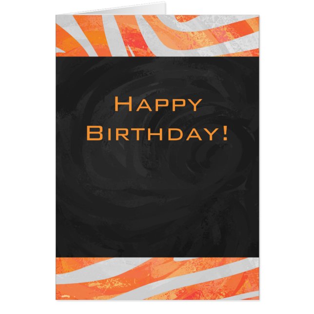 Zebra Monogram Oranje en wit (Voorkant)