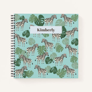 Zebra Monstera Pattern Notitieboek