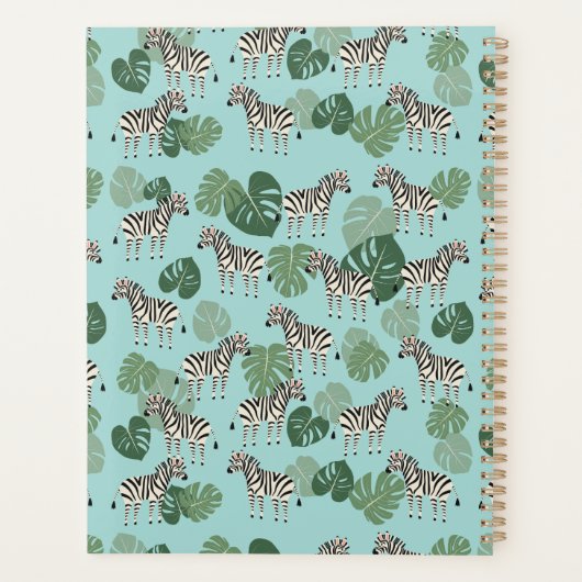 Zebra Monstera Pattern Planner (Achterkant)