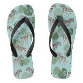 Zebra Monstera Pattern Teenslippers (Voetbed)