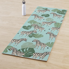 Zebra Monstera Pattern Yogamat