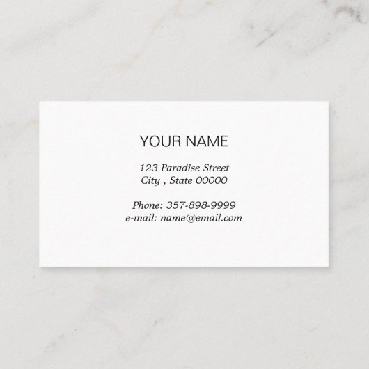 Zebra mooi modern dier visitekaartje (Achterkant)