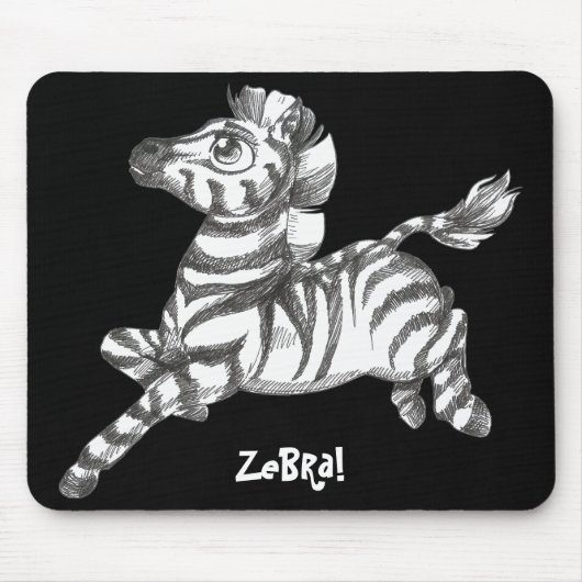 Zebra Mousepad Muismat (Voorkant)