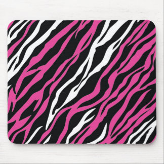 Zebra Mousepad - Roze en wit Muismat