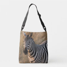 Zebra Natural Setting  Crossbody Bag