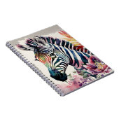 Zebra Notitieboek Bloemen Waterverf Kunst (Rechterzijde)