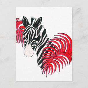 Zebra omgekeerd briefkaart