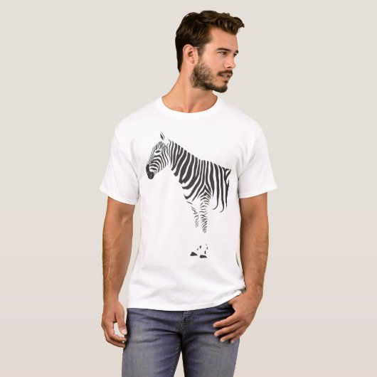 Zebra omwikkeling rond t-shirt (Voorkant volledig)