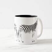 Zebra omwikkeling rond tweekleurige koffiemok (Voorkant rechts)