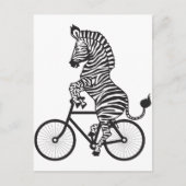 Zebra on Bike Briefkaart (Voorkant)