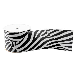 Zebra ontwerp 3-inch breedkorrelig lint 10-inch po