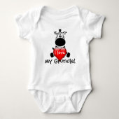 Zebra ontwerp met "Ik hou van mijn Gruncle" Romper (Voorkant)
