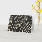 Zebra Oogst Wenskaart Kaart (Gele Bloem)