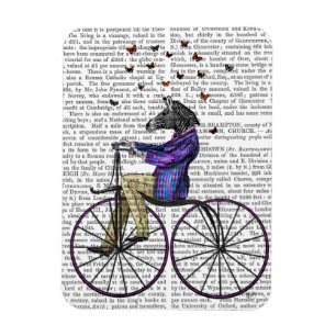 Zebra op fiets magneet