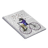 Zebra op fiets notitieboek (Rechterzijde)