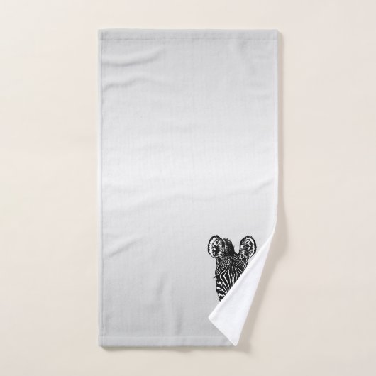 Zebra op Silver Bad Handdoek (Handdoek)