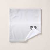 Zebra op Silver Bad Handdoek (Wasdoekje)